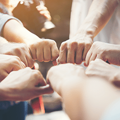 strength people hands success meeting